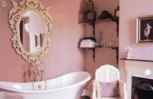 Розовая ванная комната фото